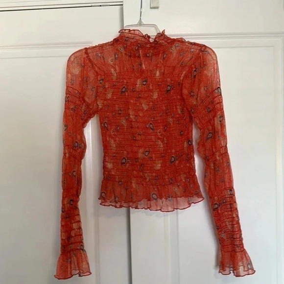 Free People Women's Hello There Top Size XS Color: Grenadine Combo Boho - Picture 4 of 10